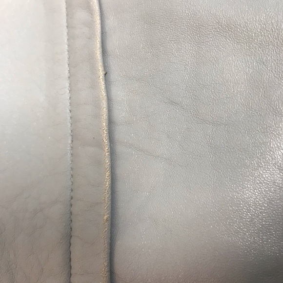 Genuine leather jacket blue-gray - Picture 6 of 8